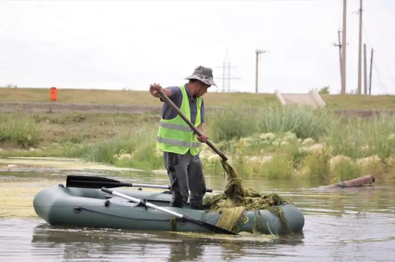 Очистка водной глади реки Есиль продолжается в столице
