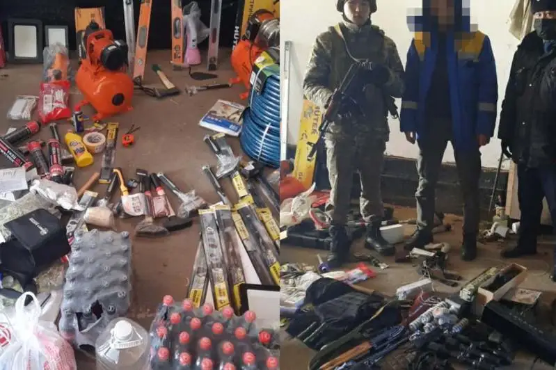 Товары домашнего обихода и арсенал оружия изъяли у мародера в Алматы