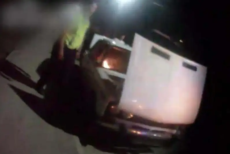 Водитель при задержании пытался сжечь свою машину в Туркестанской области