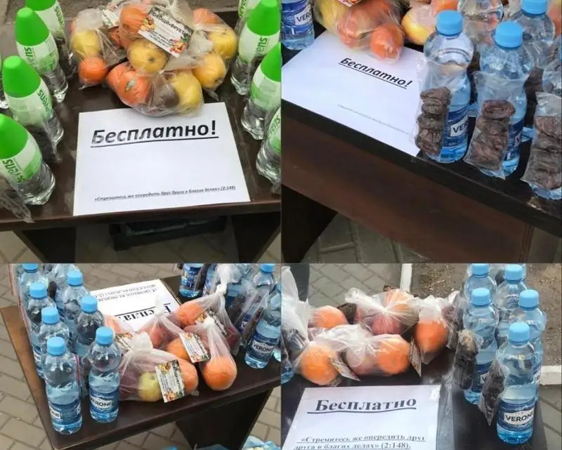 Полки с бесплатными продуктами для нуждающихся организовали молодые люди в Караганде