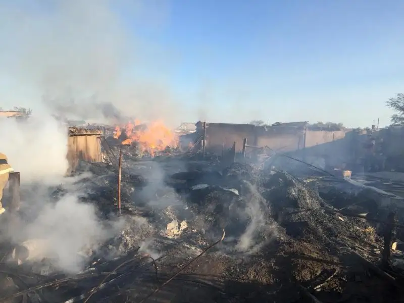 Из-за шалости детей со спичками у сельчанина сгорели 12 телег сена в Павлодарской области