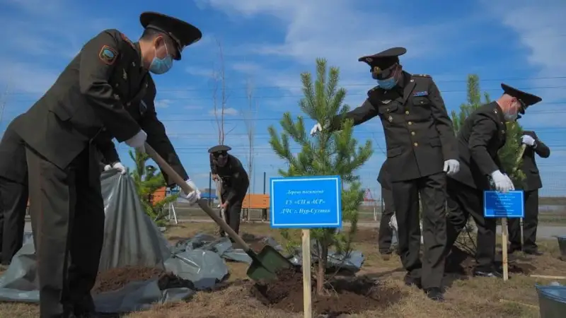 У столичных спасателей появилась Аллея единства