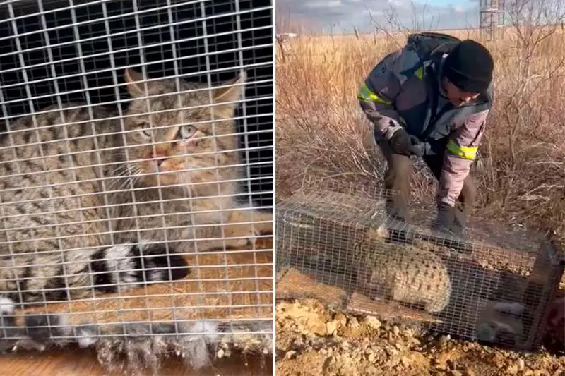 Камышовый кот «похозяйничал» в одном из атырауских дворов