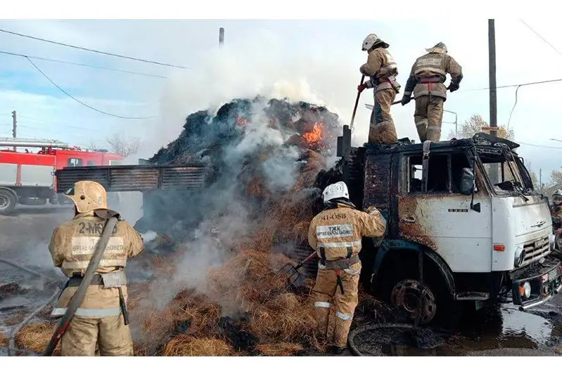 2419 тонн сена сгорело в ВКО из-за несоблюдения правил пожарной безопасности