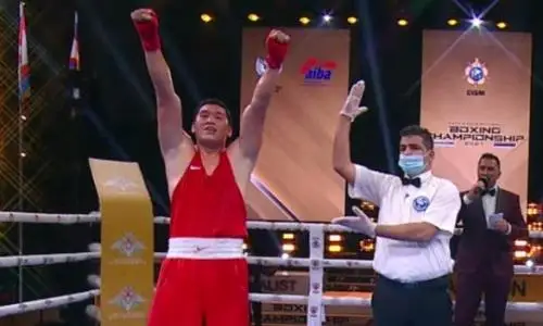 Казахстанский тяжеловес победил чемпиона России в финале ЧМ-2021 по боксу среди военнослужащих