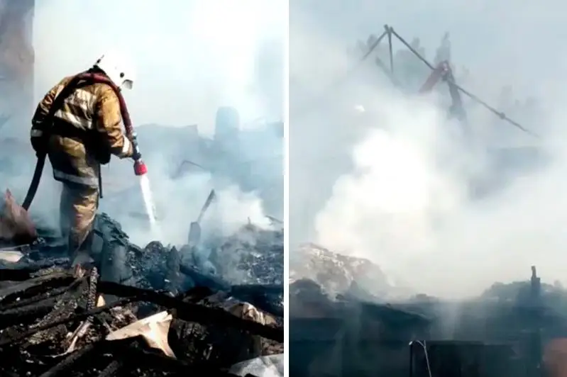 Два частных дома загорелись в Павлодаре