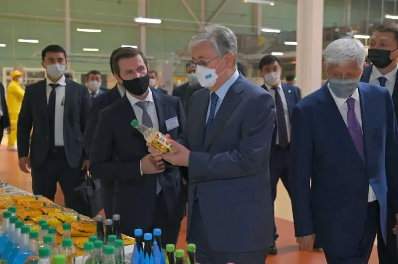 Касым-Жомарт Токаев посетил ТОО «Маревен Фуд Тянь-Шань» в Алматинской области