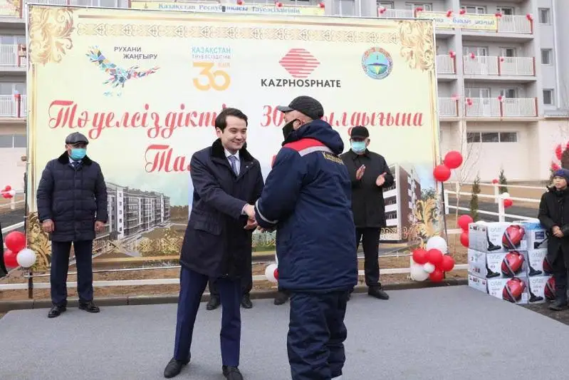 «Казфосфат» к 30-летию Независимости сдал ряд социальных объектов в Жамбылской области