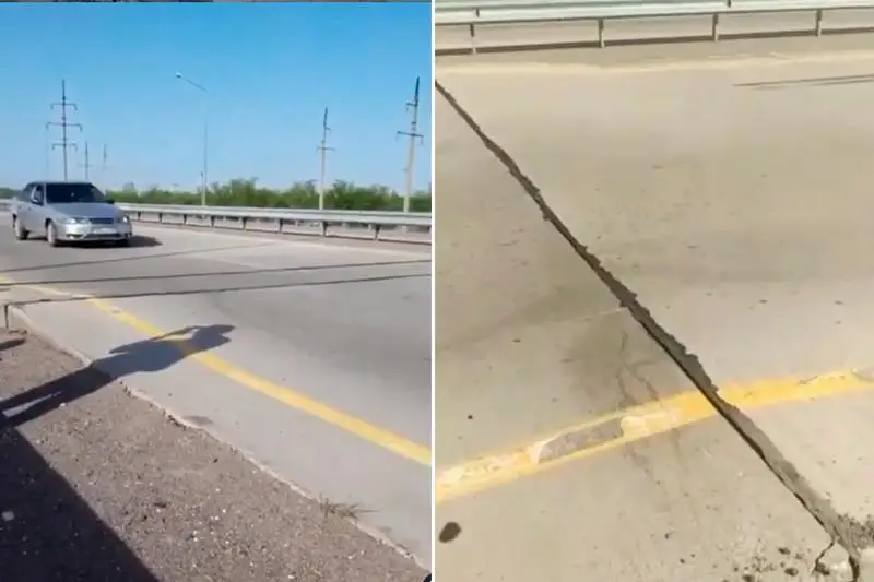 Дефекты на трассе Алматы - Хоргос сняли на видео