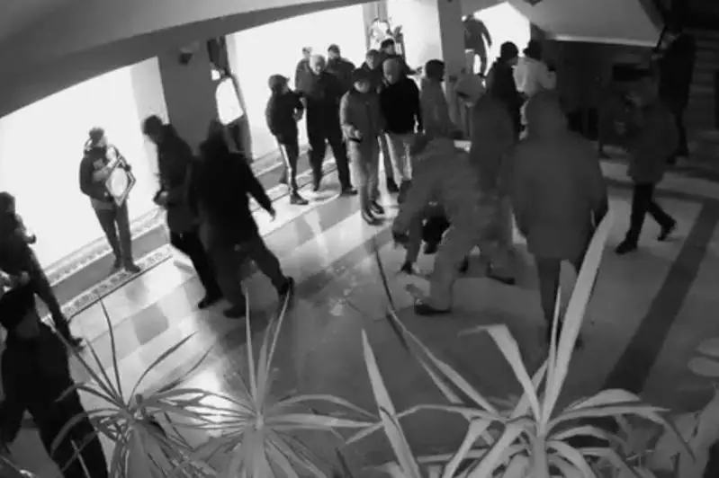 Появилось видео погрома акимата Актюбинской области