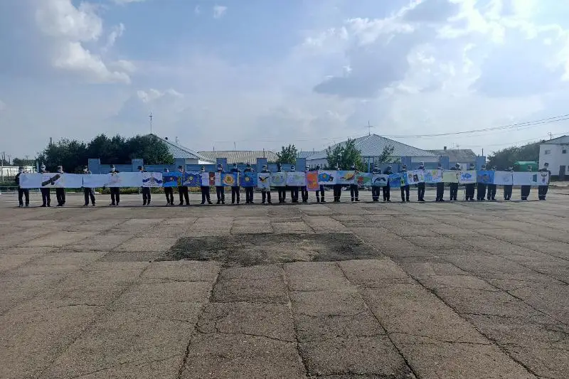 30 метровый коллаж создали карагандинские осужденные к 30-летию Независимости