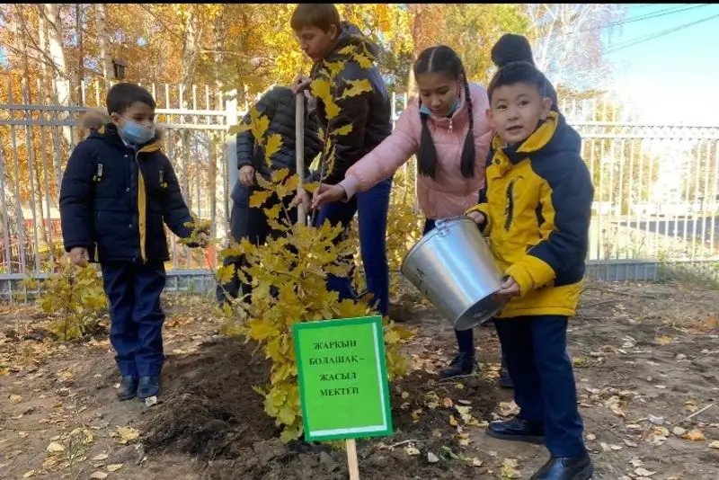 В павлодарских школах проходит акция по посадке деревьев