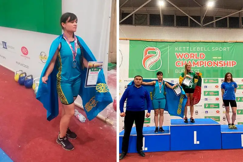 Qazaqstandyq sportshy áıel álem chempıonatynda 160 márte gir kóterip, kúmis júlde aldy