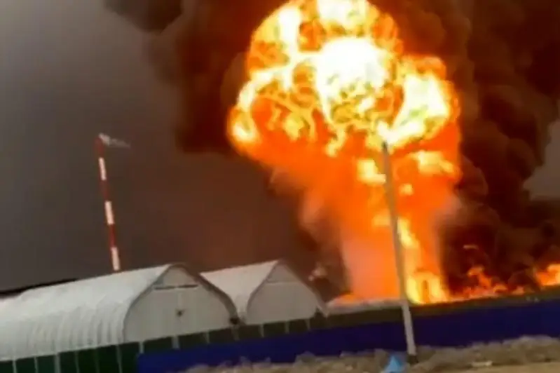 Пожар на Тенгизе: горит шлам