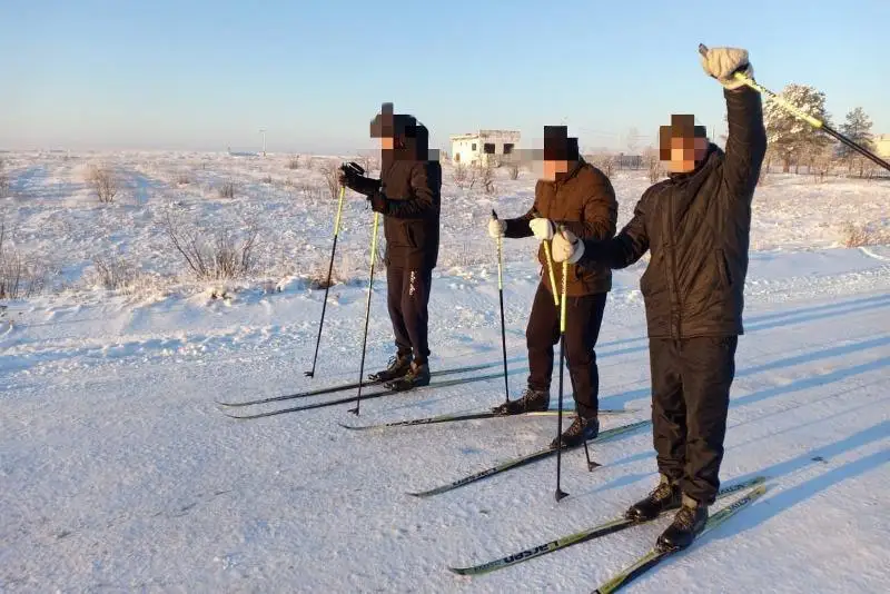 Лыжную гонку среди осужденных провели в Костанайской области