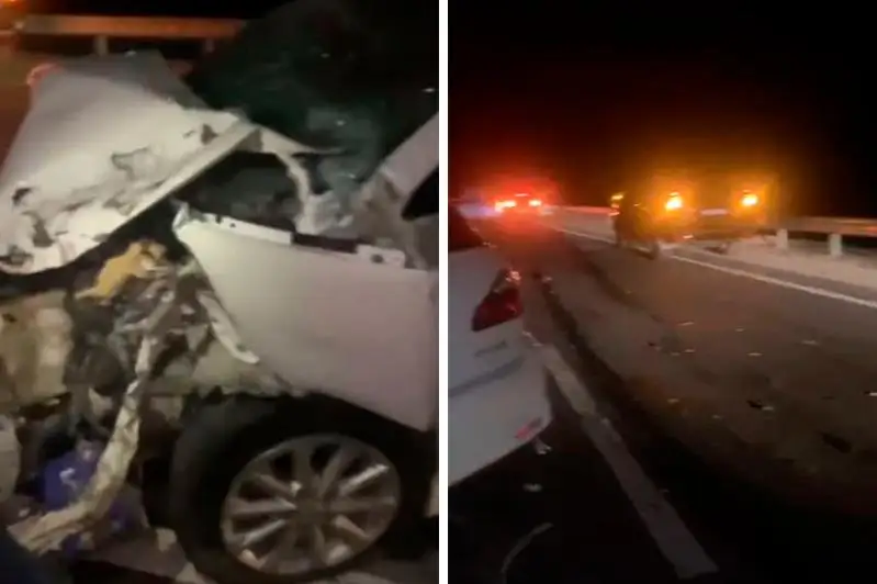 Видео аварии на трассе Актау-Жетыбай появилось в социальных сетях