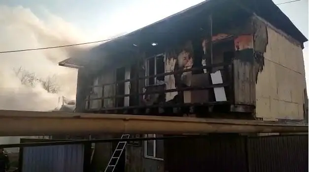 Времянка горела в селе Алматинской области