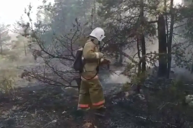 Вертолет привлекли для тушения  лесного пожара в ВКО