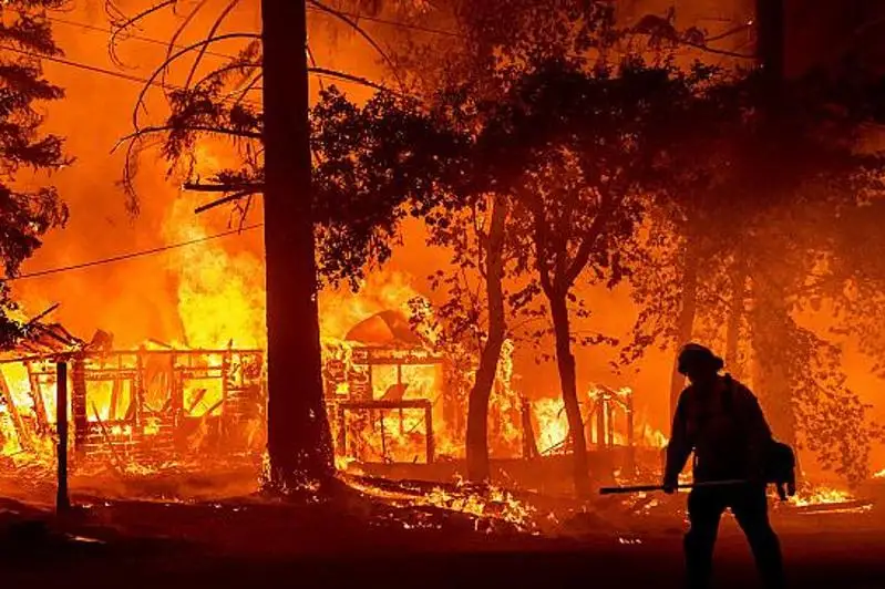 Лесной пожар в Калифорнии почти уничтожил деревушку