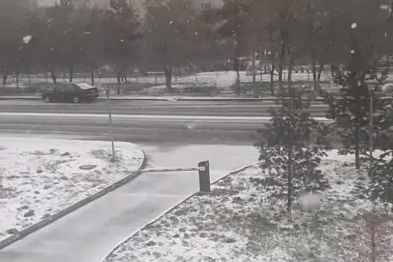 Снег выпал в Талдыкоргане