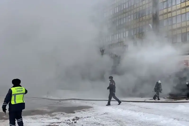 Кафе горит на левобережье столицы