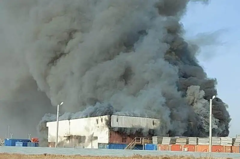 Пожар произошел в районе месторождения Тенгиз
