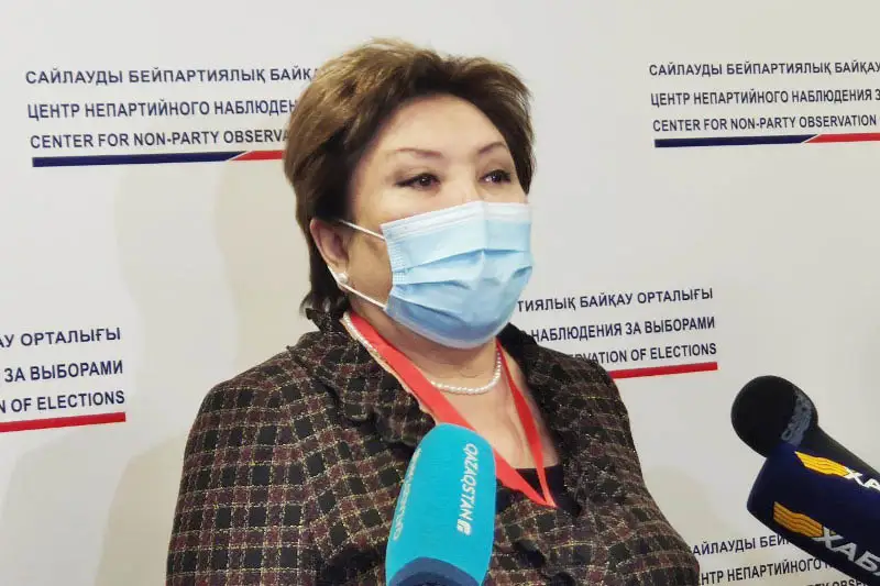 Бану Нургазиева: Влияющих на законность и прозрачность избирательного процесса нарушений не зарегистрировано