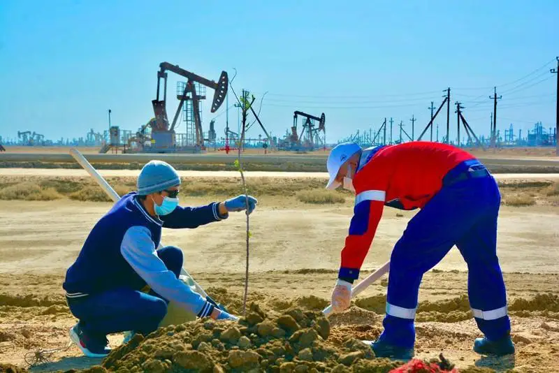 Три тысячи саженцев высадили нефтяники АО «Каражанбасмунай» в Мангистауской области