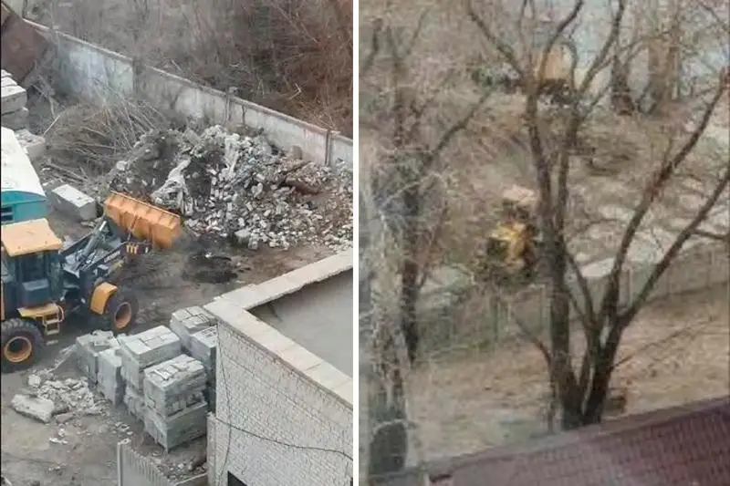 В Иртыш в Павлодаре вываливали строительный мусор