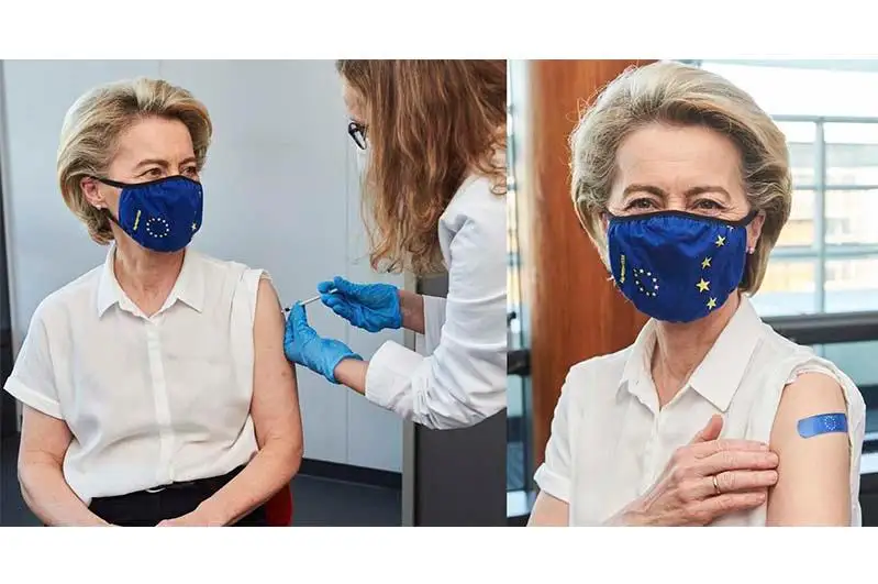 Глава Еврокомиссии получила первую вакцину от коронавируса