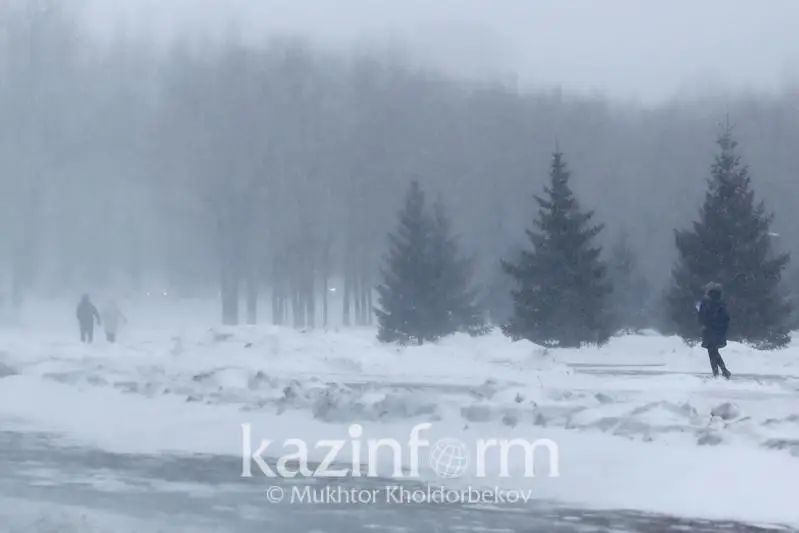 Туманы и метели ожидаются в нескольких регионах Казахстана