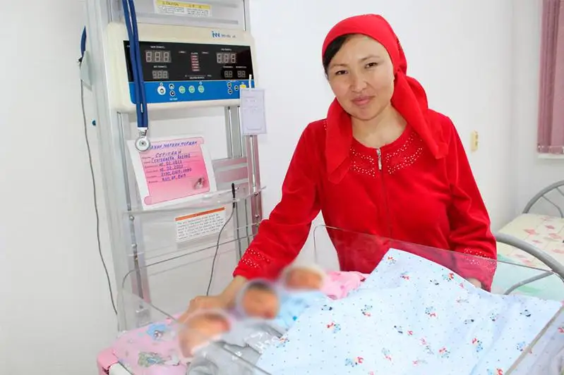 Вторая тройня родилась с начала года в Туркестанской области