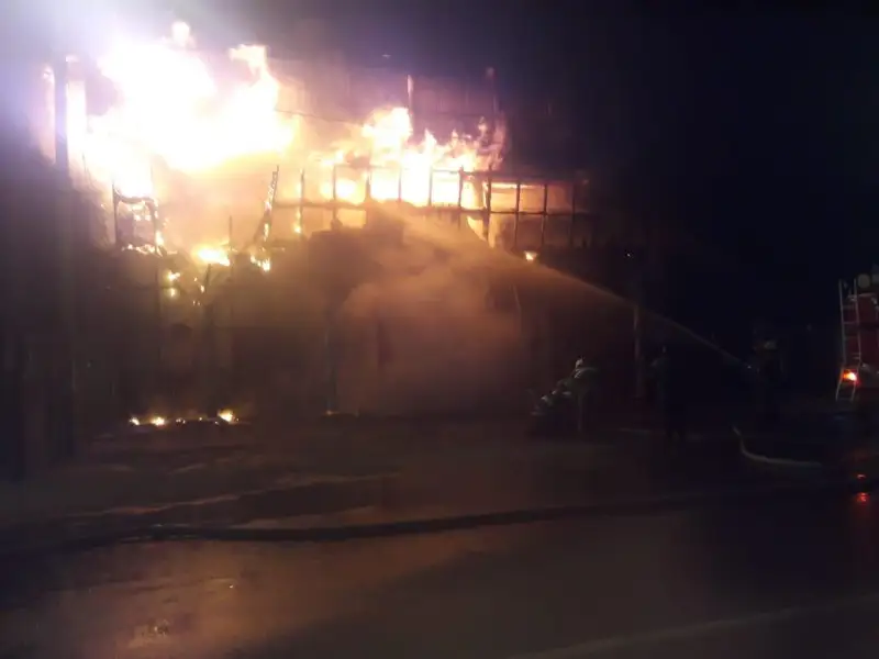 В Таразе горел магазин строительных материалов