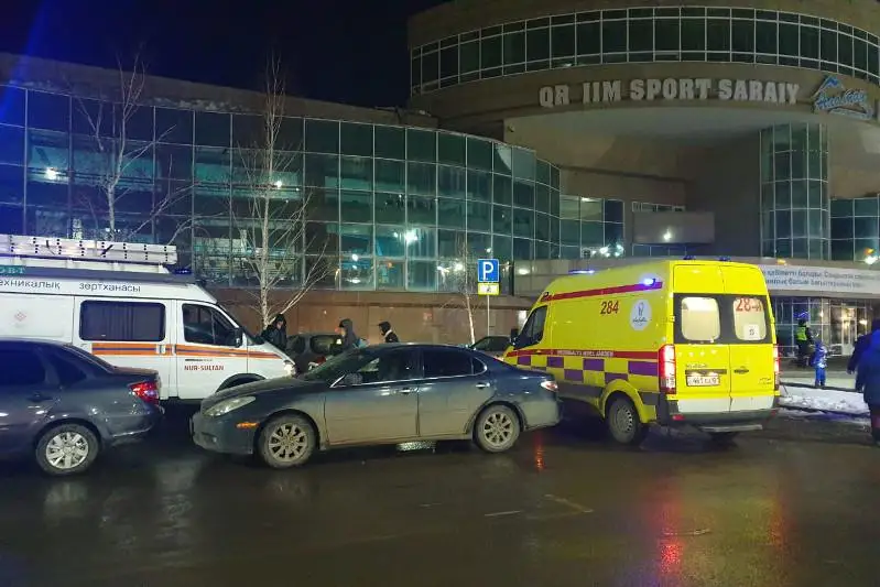 В столичном дворце спорта «Алатау» вспыхнул пожар