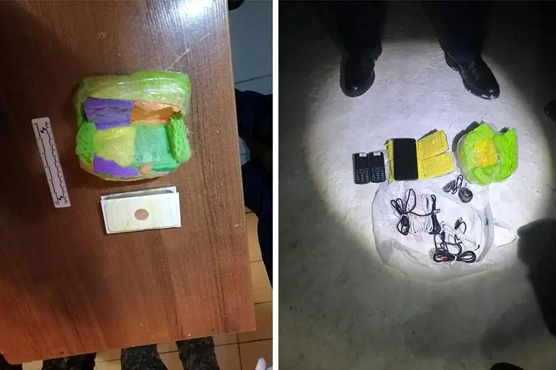 Пять мобильных телефонов перебросил мужчина на территорию колонии в Караганде