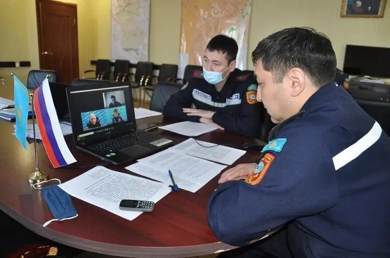 Паводковую ситуацию обсудили костанайские спасатели с российскими коллегами