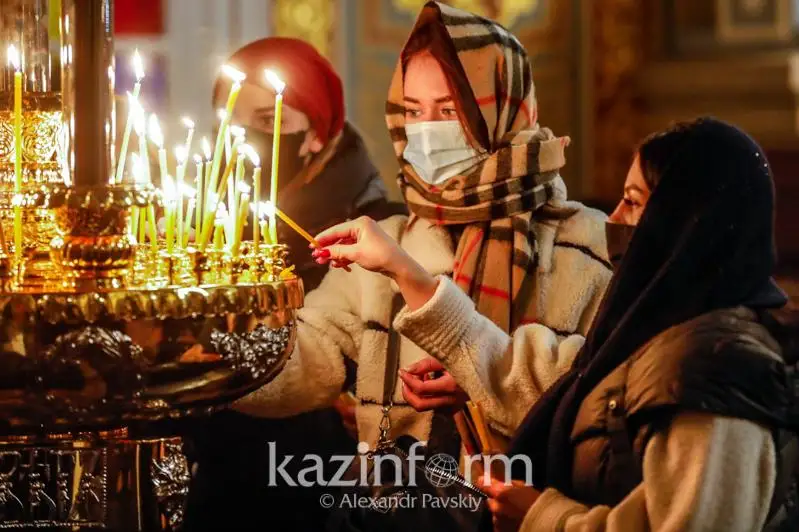 Главная рождественская литургия прошла в Вознесенском кафедральном соборе Алматы