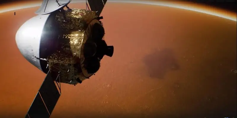 Эксклюзивное видео Марса запечатлел китайский космический комплекс «Тяньвень-1»