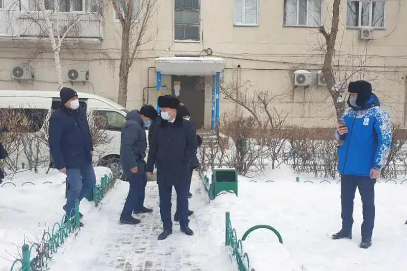 Качество уборки снега проверили в столичном районе «Сарыарка»