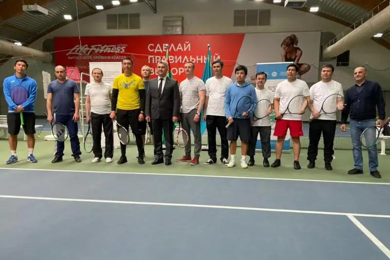 Посольство Туркменистана в Казахстане провело спортивное мероприятие по большому теннису