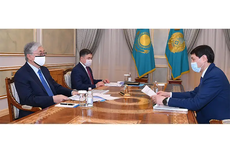 Глава государства принял министра финансов Ерулана Жамаубаева