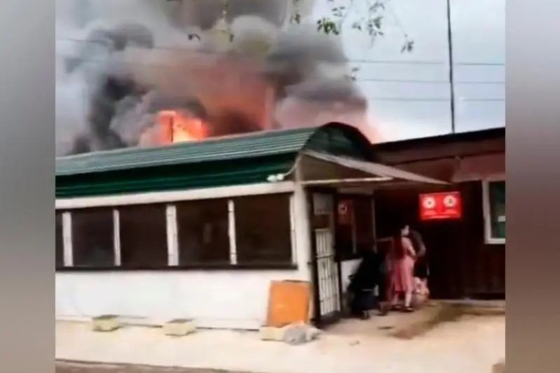 Склад горел в Алматы