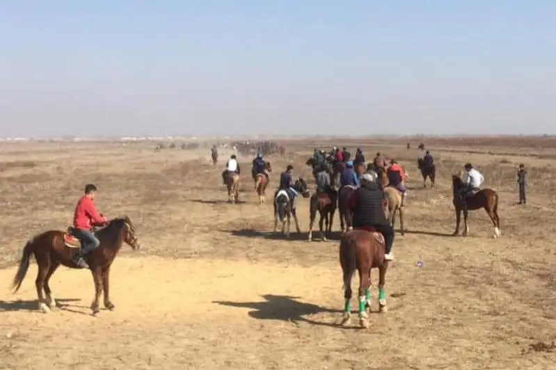 Туркестанские полицейские остановили кокпар с участием более 60 человек