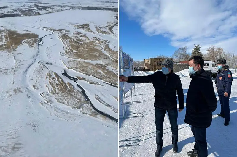 Облёт паводкоопасных участков совершили в Карагандинской области