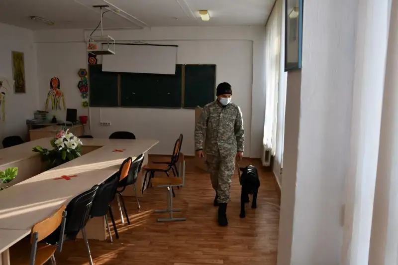 Накануне пробного ЕНТ аудитории проверили служебные собаки в Акмолинской области