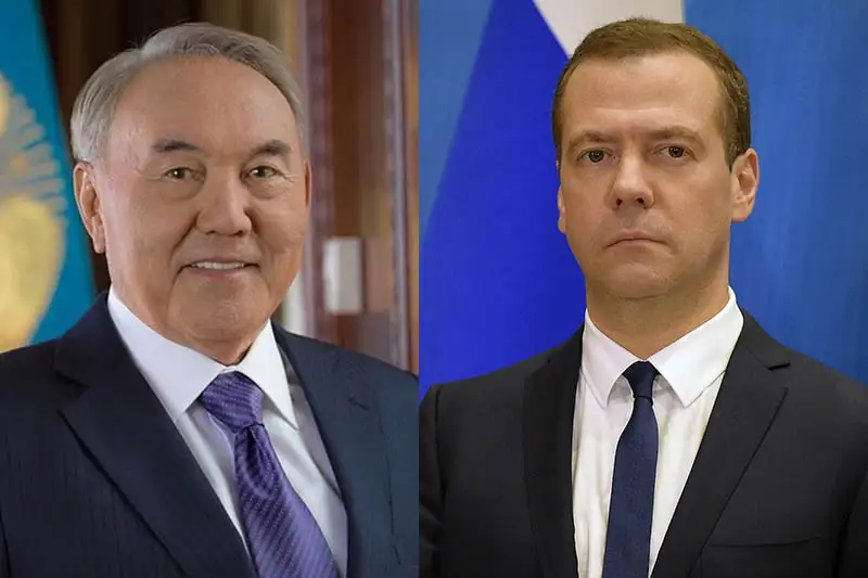 Дмитрий Медведев поздравил Нурсултана Назарбаева с победой партии «Nur Otan» на выборах