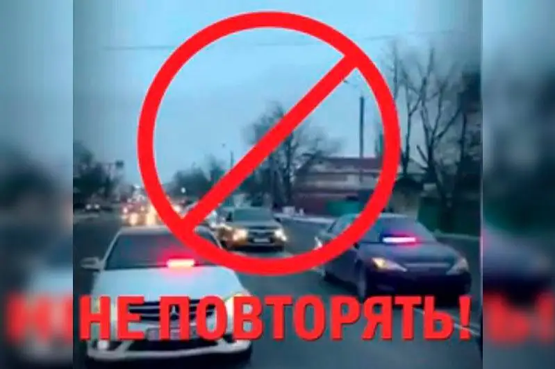 15 адмпротоколов заработали водители автомашин свадебного кортежа в Таразе