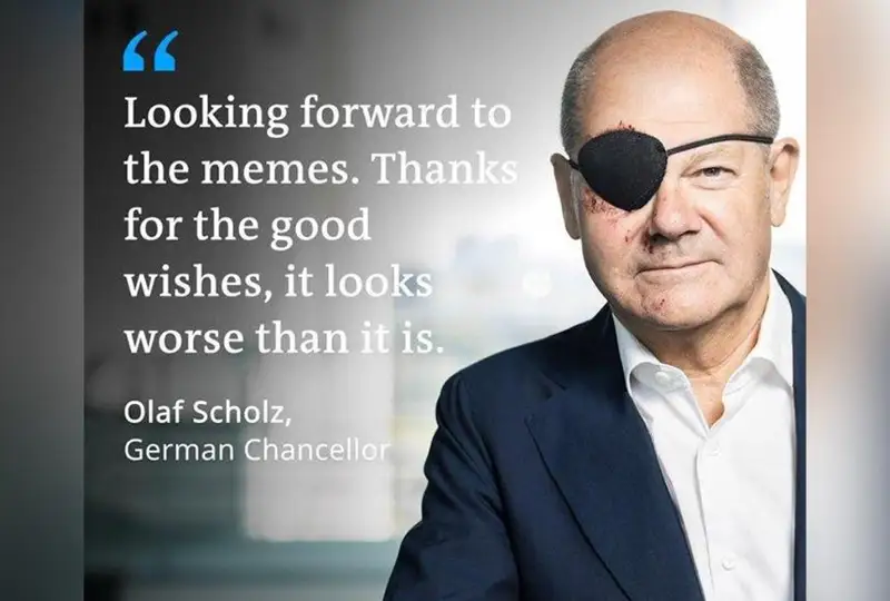 Канцлер Германии в образе пирата: Жду мемы