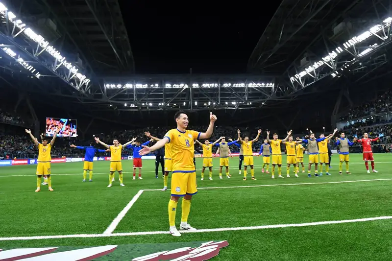 فۋتبولدان قازاقستان قۇراماسى ۋ ە ف ا اياسىندا تاريحي كورسەتكىشكە قول جەتكىزدى