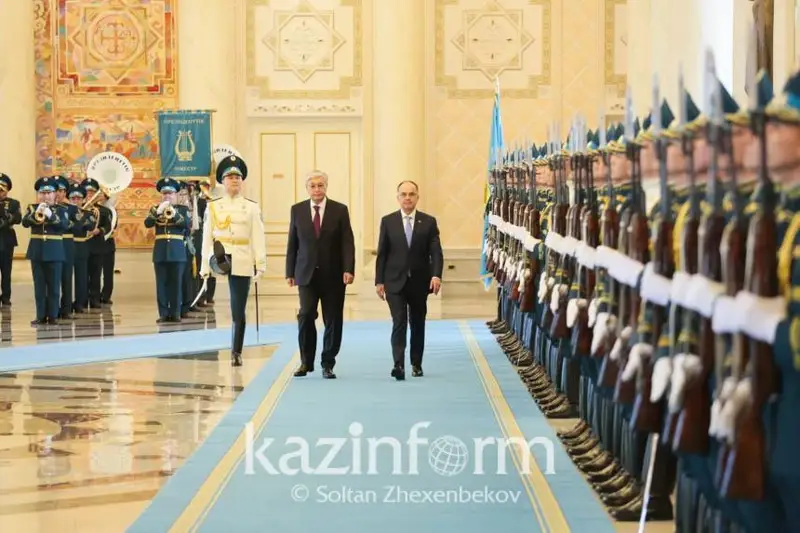 Қасим-Жомарт Тоқаев Ақордада Албания Президенти Байрам Бегайни кутиб олди